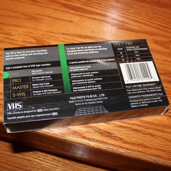 3/$77❤️6 x new Fuji Film Blank VHS 6 Hours Cassette Tape High Quality HQ T-120 - Picture 5 of 6